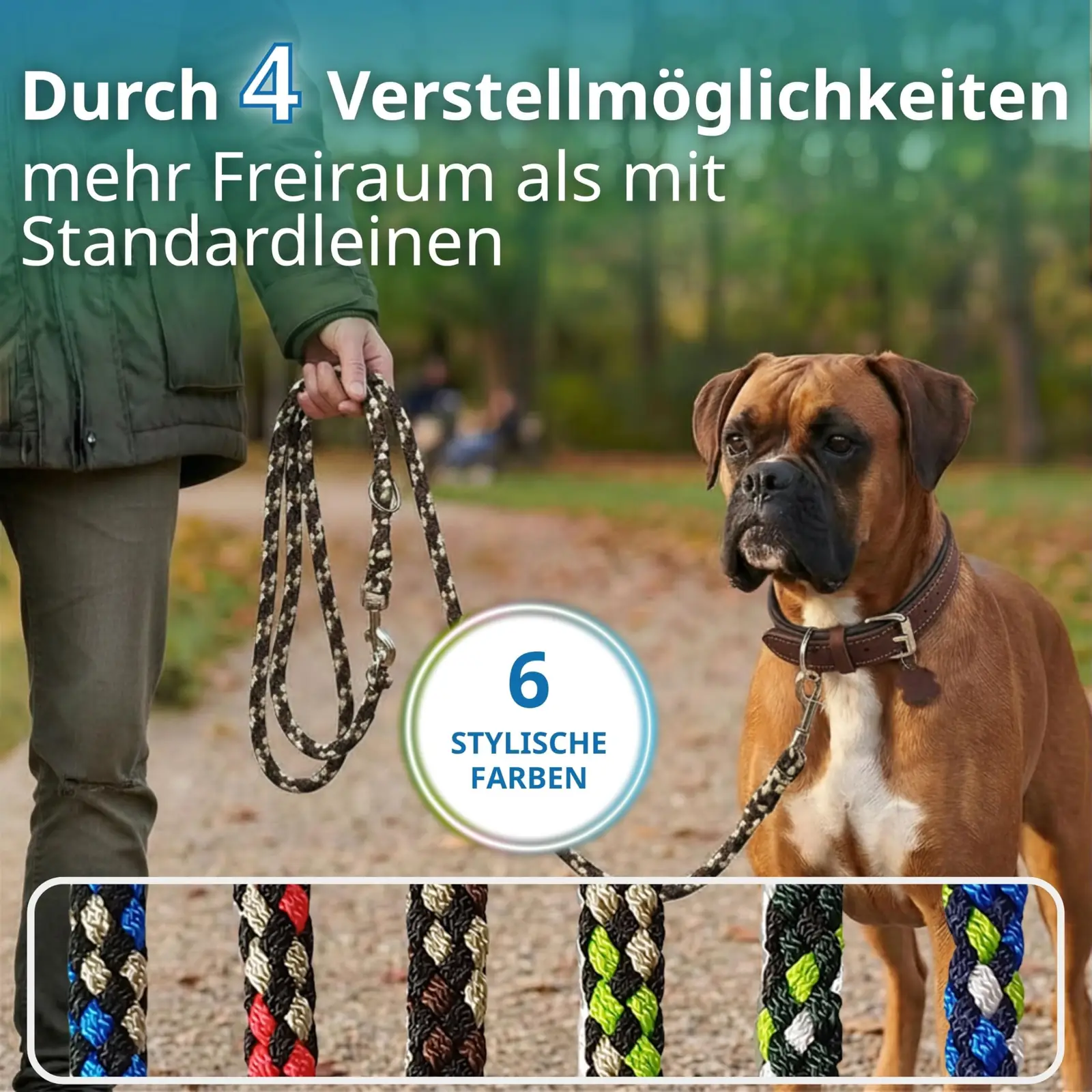 Neljakordselt reguleeritav juhtimisrihm Activity4Dogs