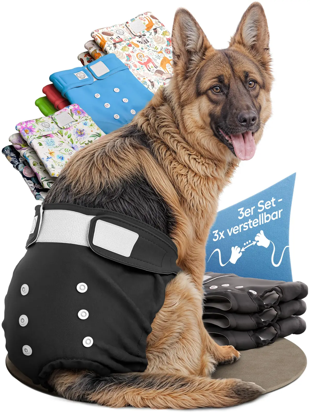 HUND IST KÖNIG koera mähkmed L esivaade must