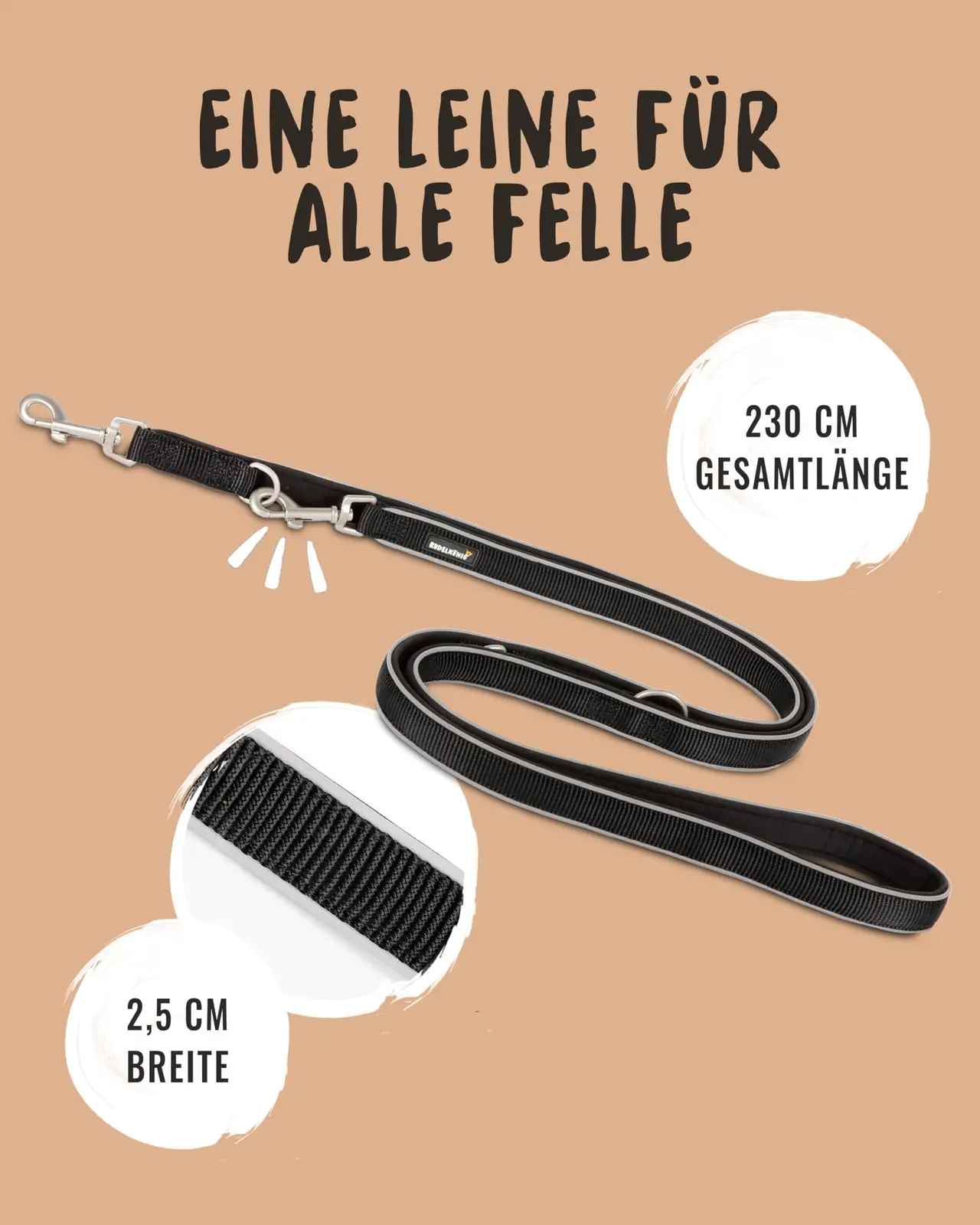 Rihma lähedalt nailon ja helkurriba detail