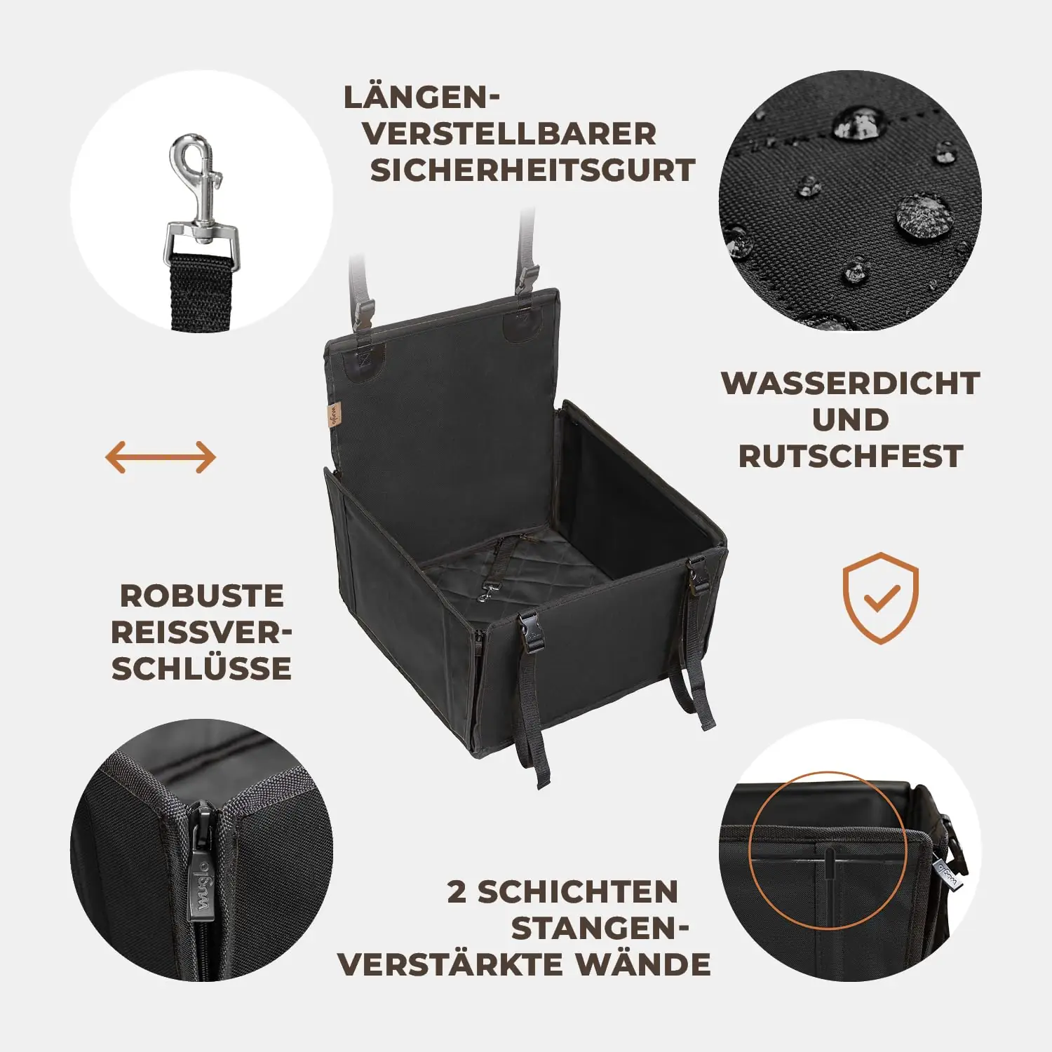 WUGLO PS-2-S koeraistmed ja autos istmed tagantvaade