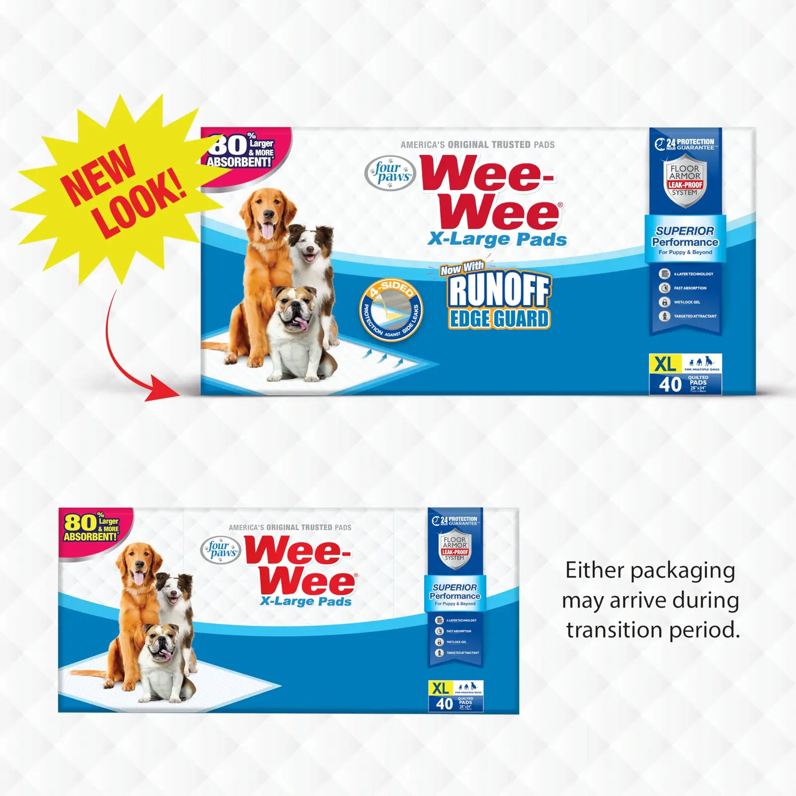 Pakend koos 40 ühekordse alusega Four Paws FP1A022
