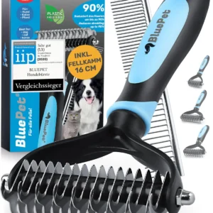 BluePet aluskarva kamm, 16 cm metallkamm ja pakend