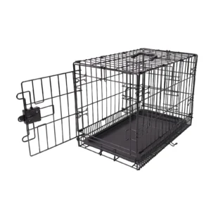 Must metallist koerapuur 56 cm avatud eesuksega