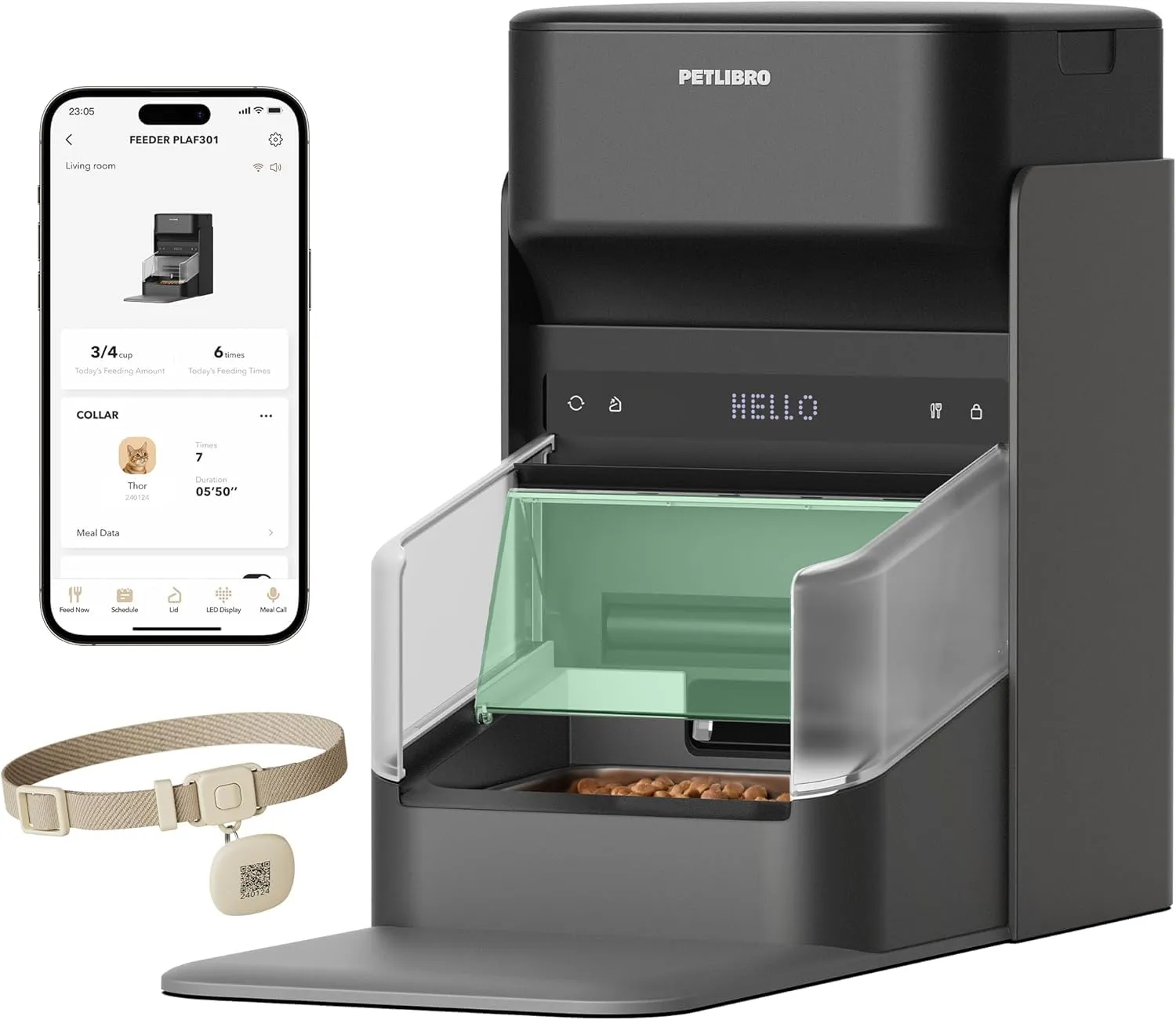 PETLIBRO RFID söötja, kaelarihma märk ja telefoniäpp