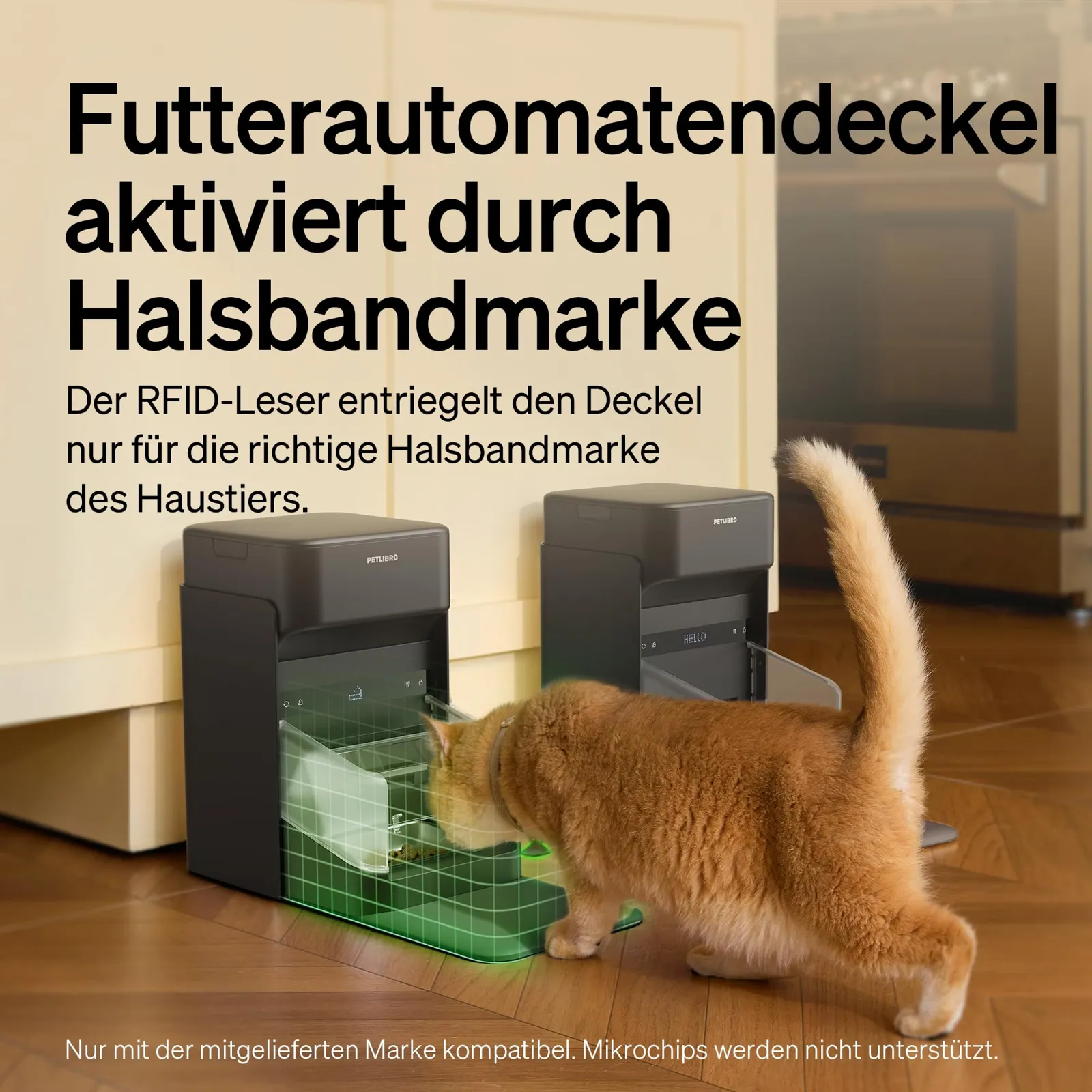 kaas avaneb kassile, kellel on kaelarihmas RFID-märk