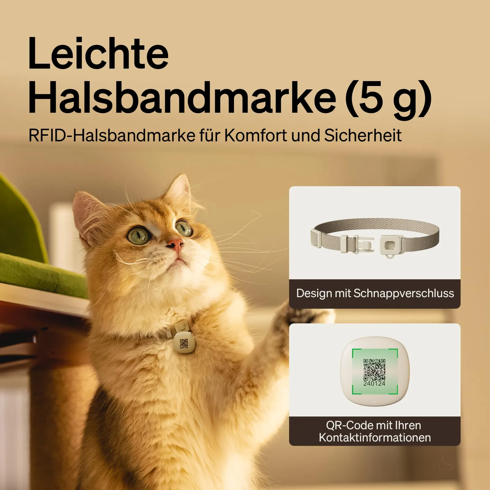 kerge RFID-märk kaelarihmas, 5 g